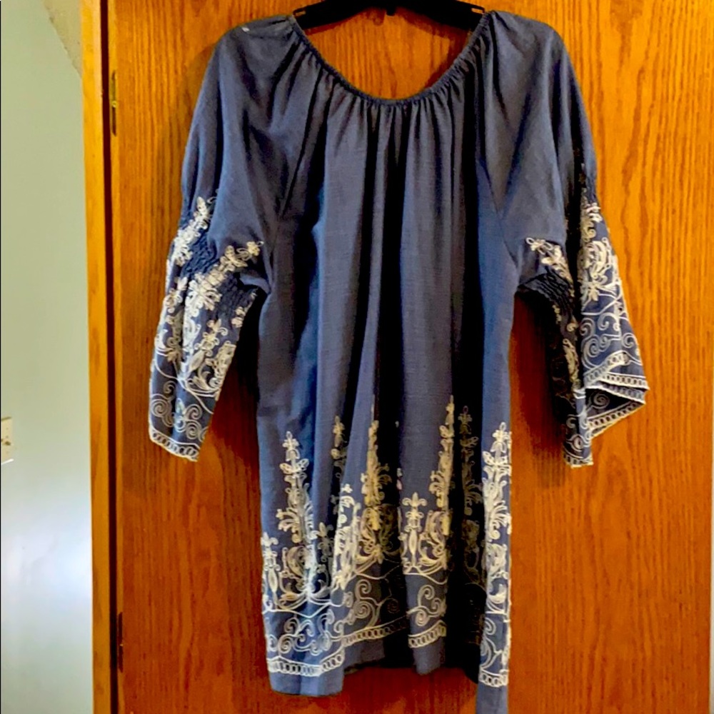 Denim look tunic
